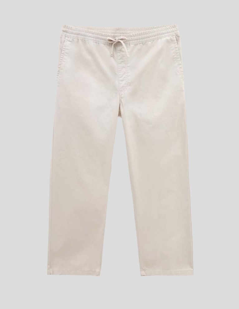Pantalon VANS range loose cropped elastic pants natural